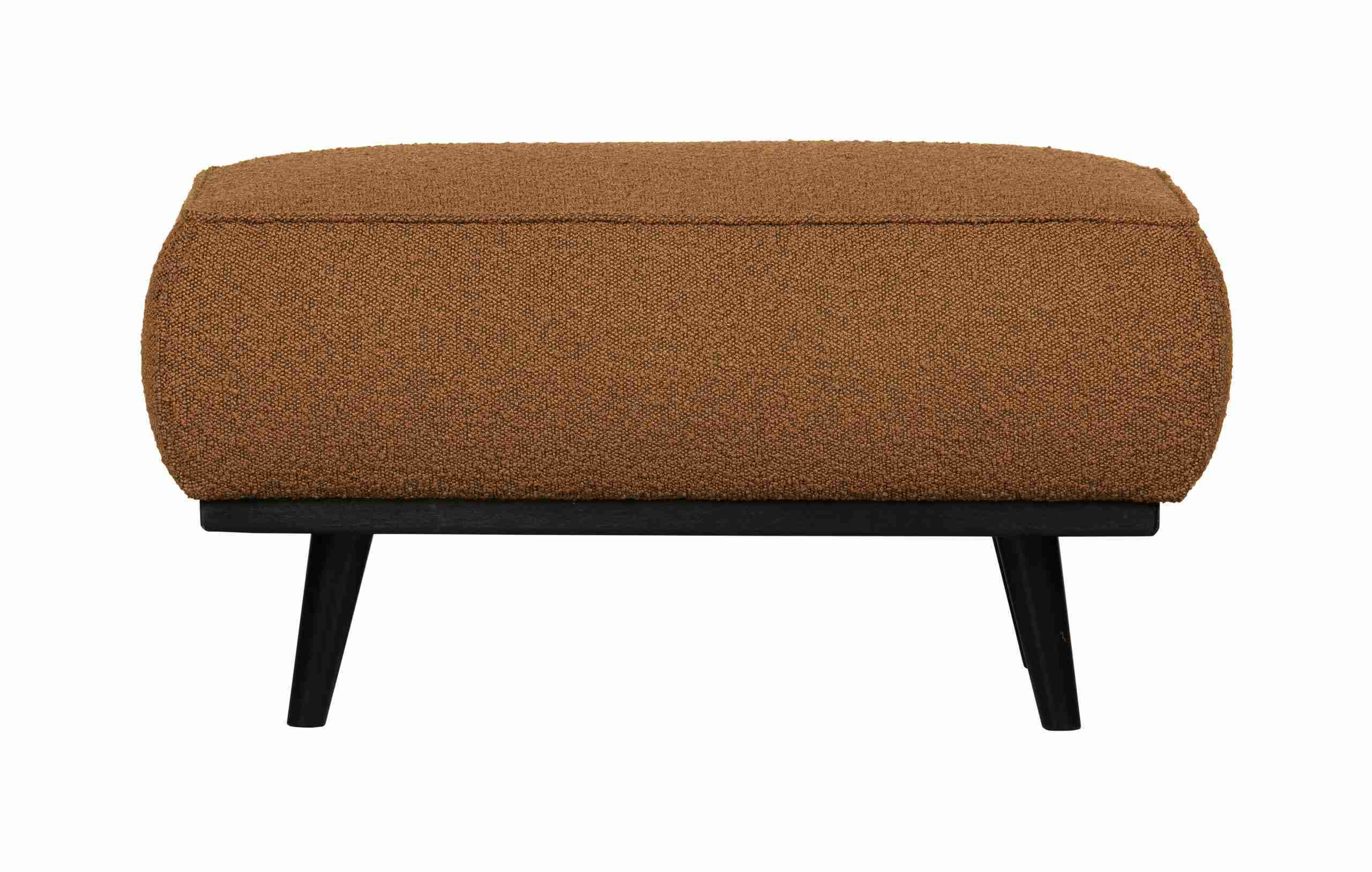 WOOOD Hocker 'Statement' Bouclé, kleur Butter