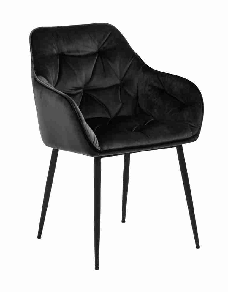 Bendt Eetkamerstoel 'Loren' Velvet, kleur Grey/Brown