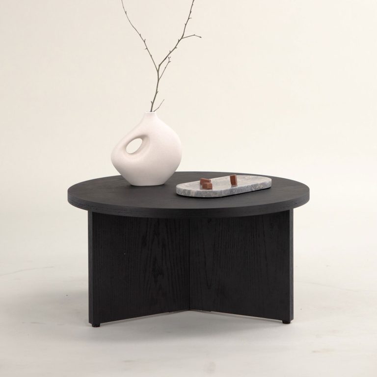 Nohr Ronde Salontafel 'Tammera' 85cm, kleur Zwart