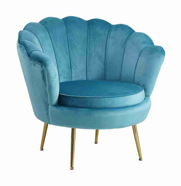 Artistiq Fauteuil 'Lizzy', Velvet, kleur Blauw