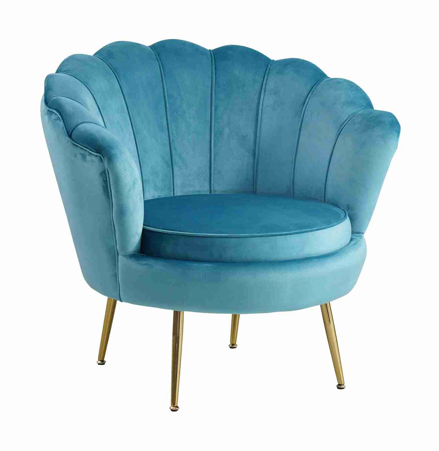 Artistiq Fauteuil 'Lizzy', Velvet, kleur Blauw