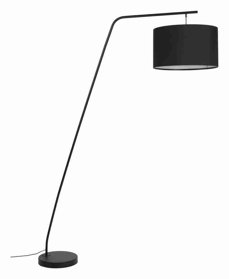 ZILT Vloerlamp 'Laniece' 224cm hoog, kleur Zwart