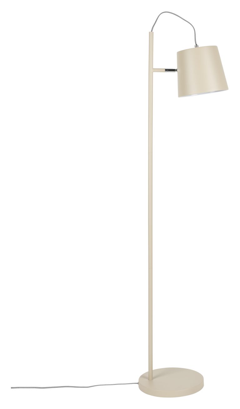 Zuiver Vloerlamp 'Buckle Head' 150cm, kleur Beige