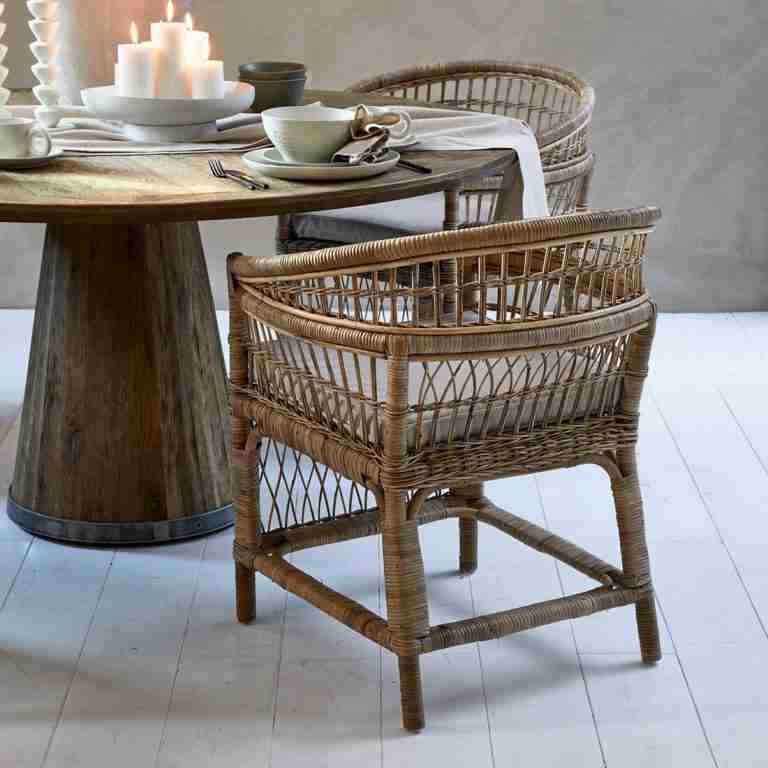 Rivièra Maison Eetkamerstoel 'Victoria Falls' Rattan, kleur Naturel