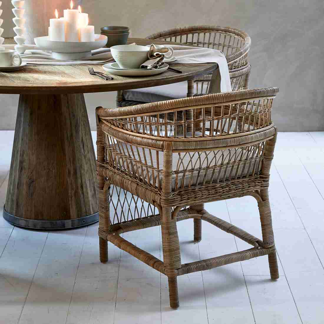 Rivièra Maison Eetkamerstoel 'Victoria Falls' Rattan, kleur Naturel
