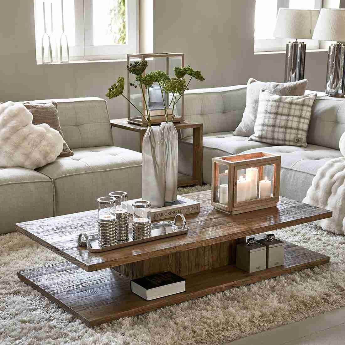 Rivièra Maison Salontafel 'Vermont' Eikenhout, 160 x 80cm