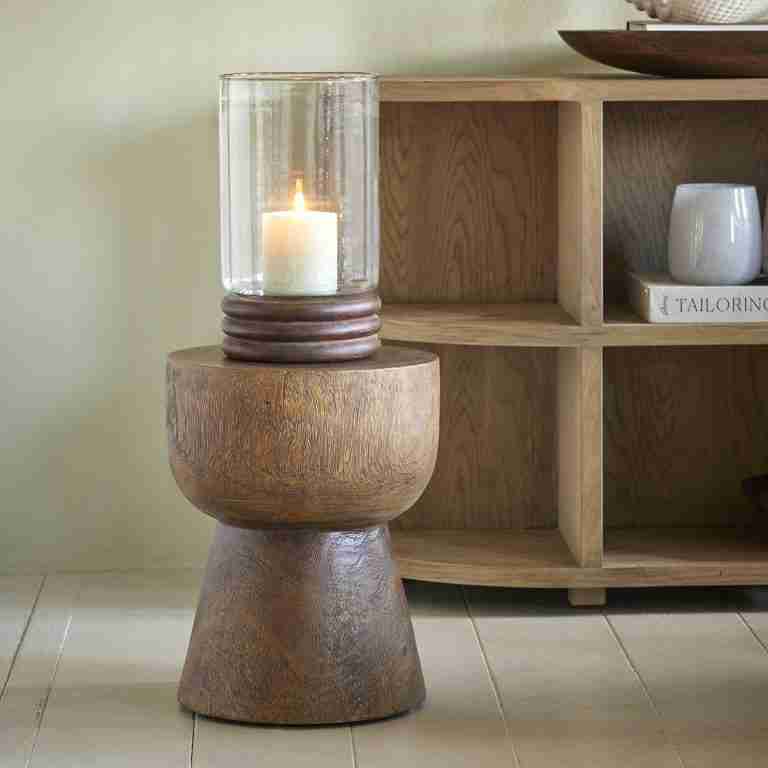 Rivièra Maison Ronde Bijzettafel Cala Llonga Suarhout, 35cm - Bruin
