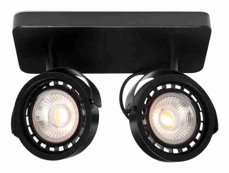 Zuiver Plafondlamp 'Dice' 2-lamps, kleur Zwart