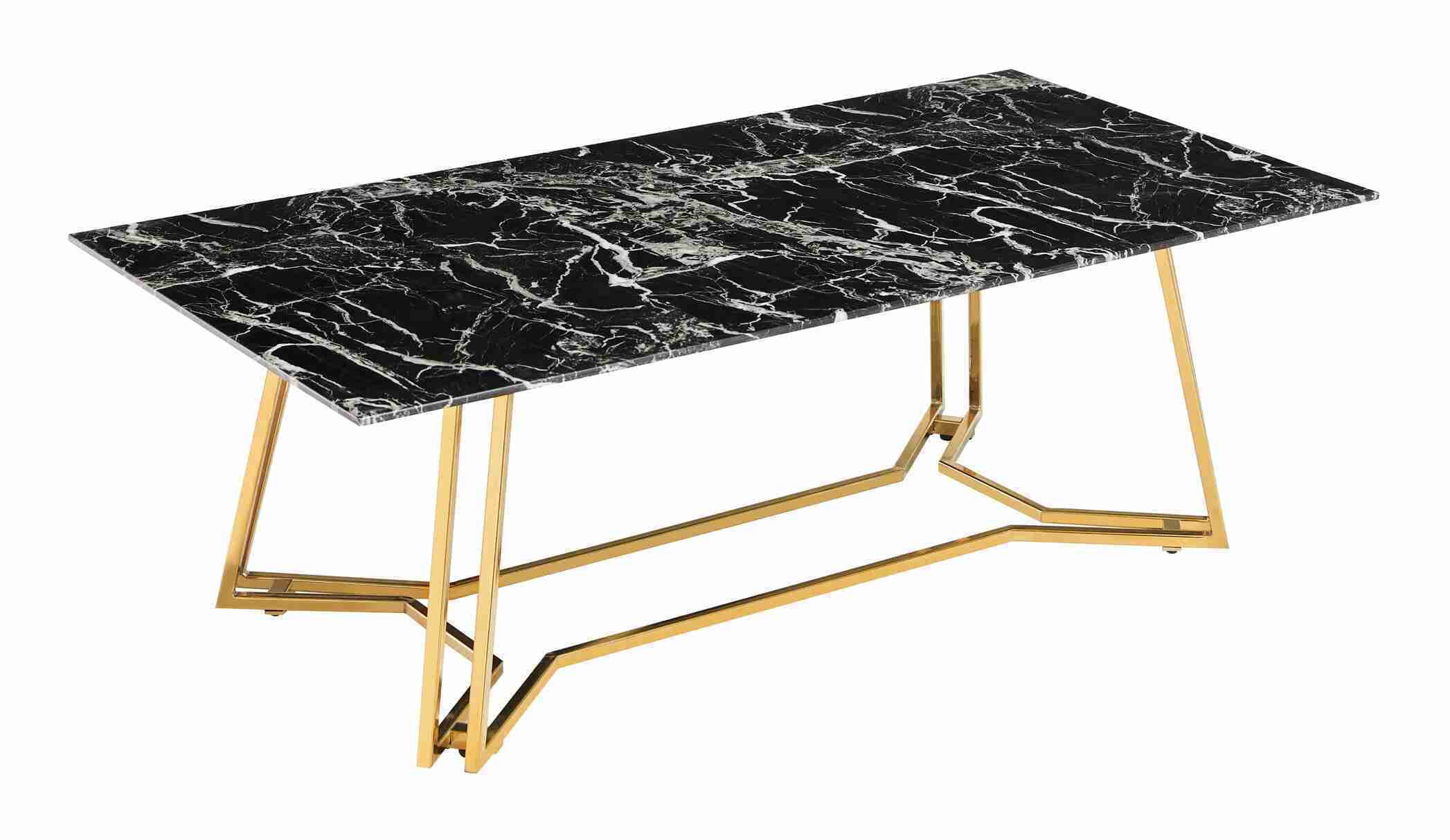 Artistiq Salontafel 'Facundo' Marmerlook, 110 x 60cm, kleur Zwart
