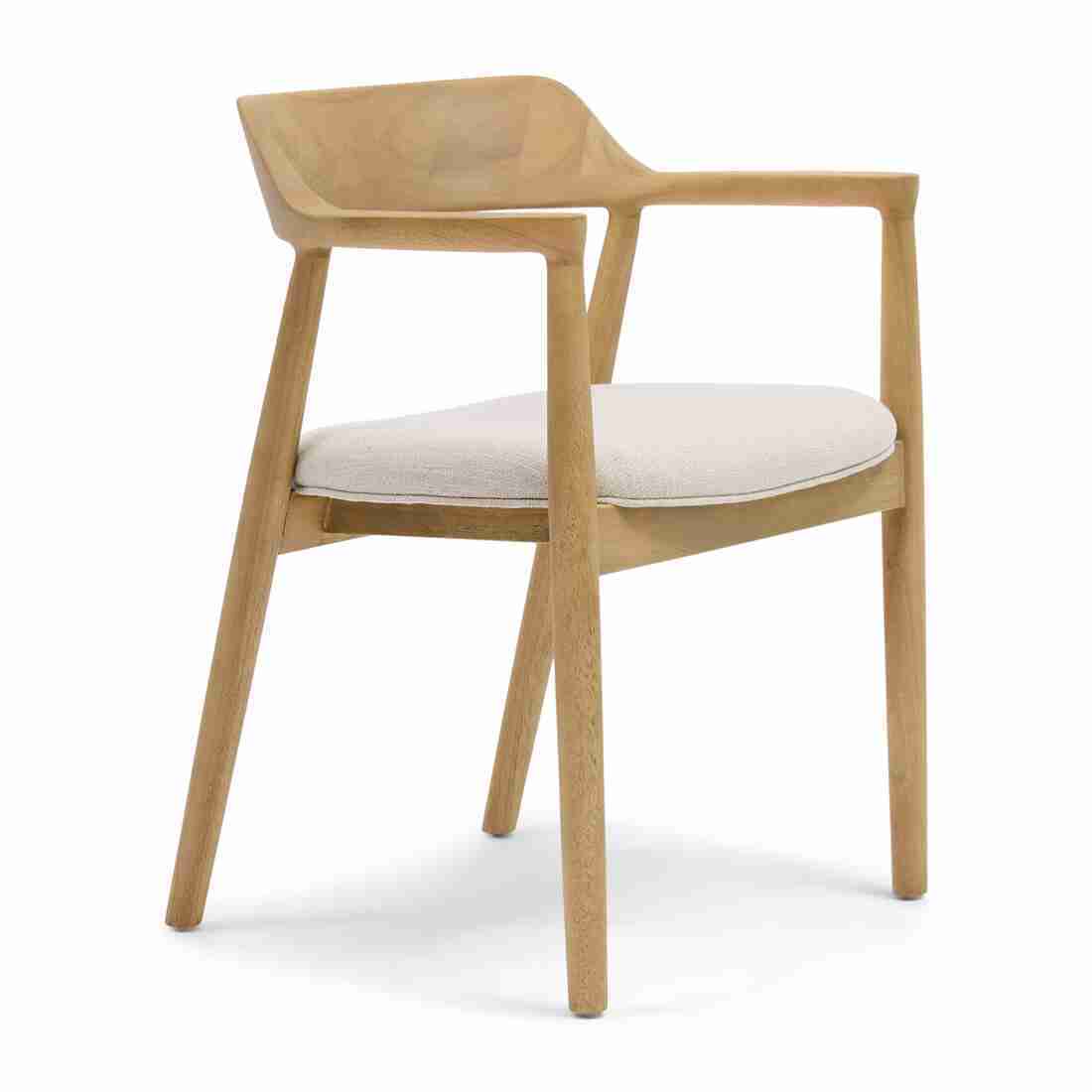 Rivièra Maison Eetkamerstoel Puglia Eikenhout en stof - Fabulous Flax