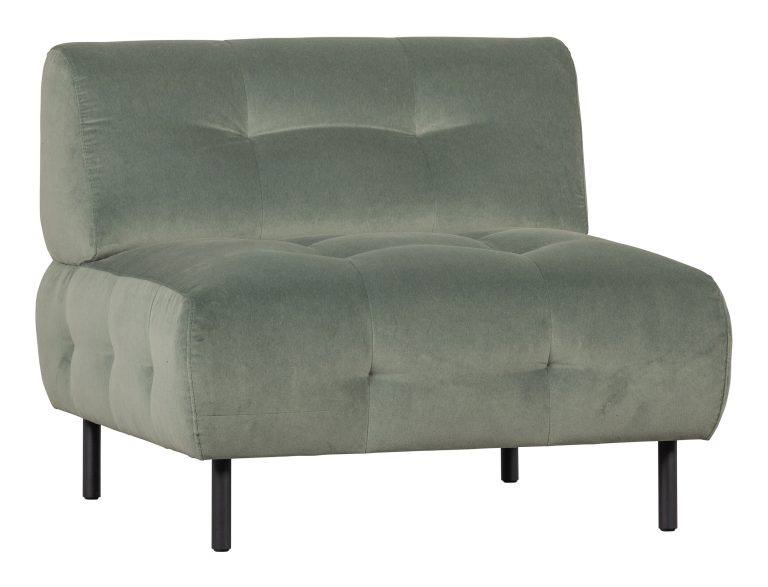 WOOOD Fauteuil 'Lloyd' Velvet, kleur Waterplant