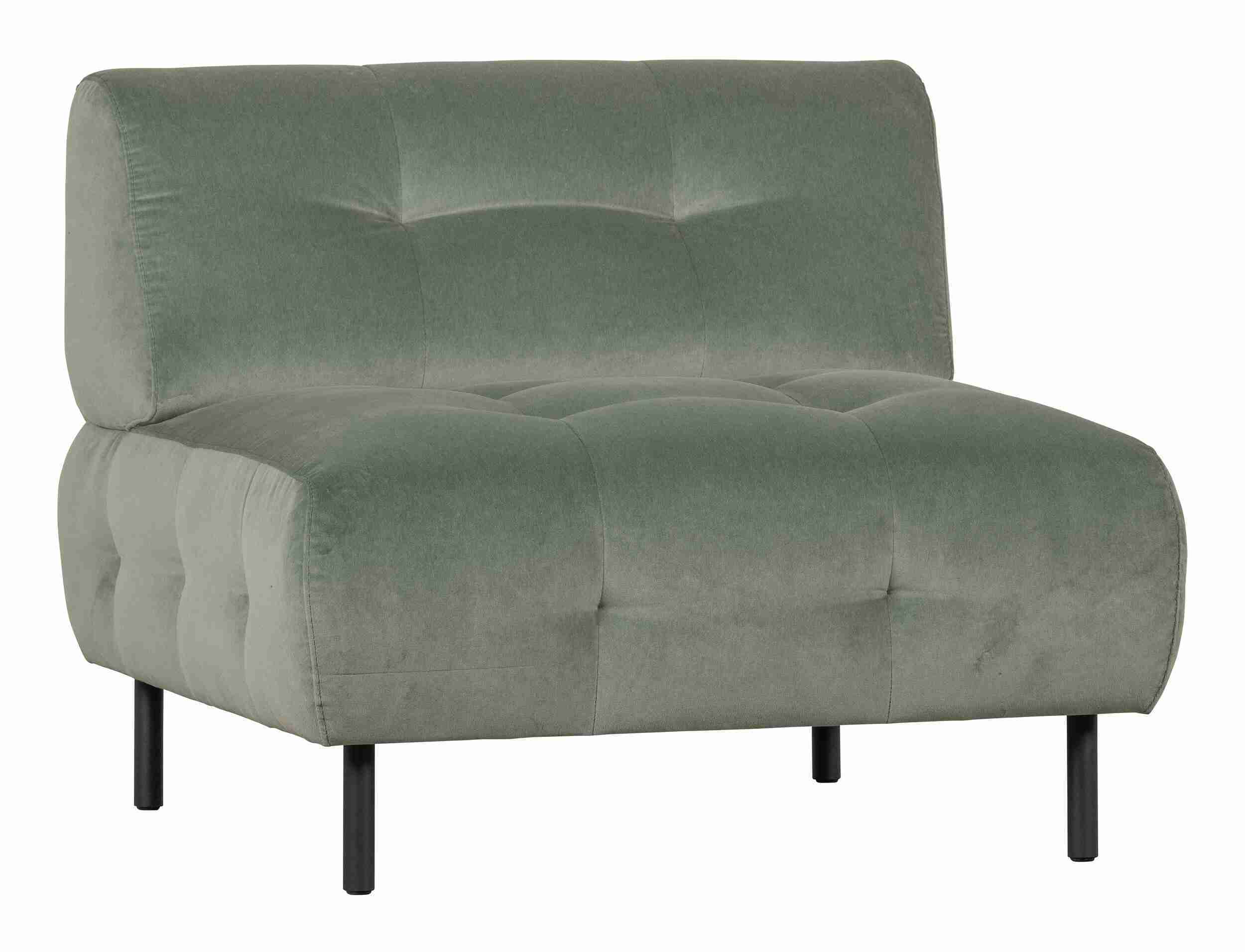 WOOOD Fauteuil 'Lloyd' Velvet, kleur Waterplant