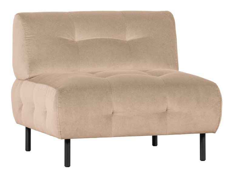WOOOD Fauteuil 'Lloyd' Velvet, kleur Sea Salt