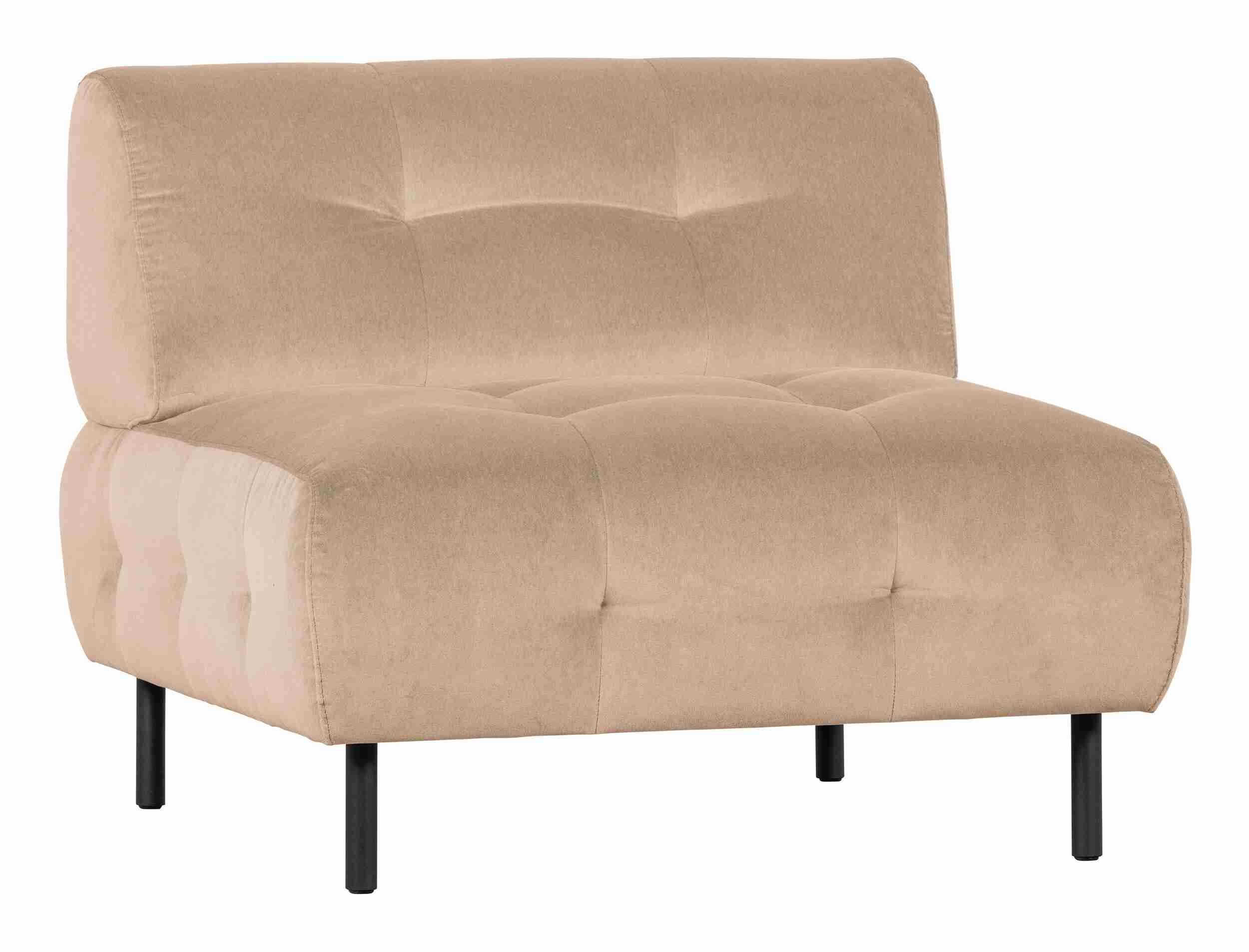 WOOOD Fauteuil 'Lloyd' Velvet, kleur Sea Salt