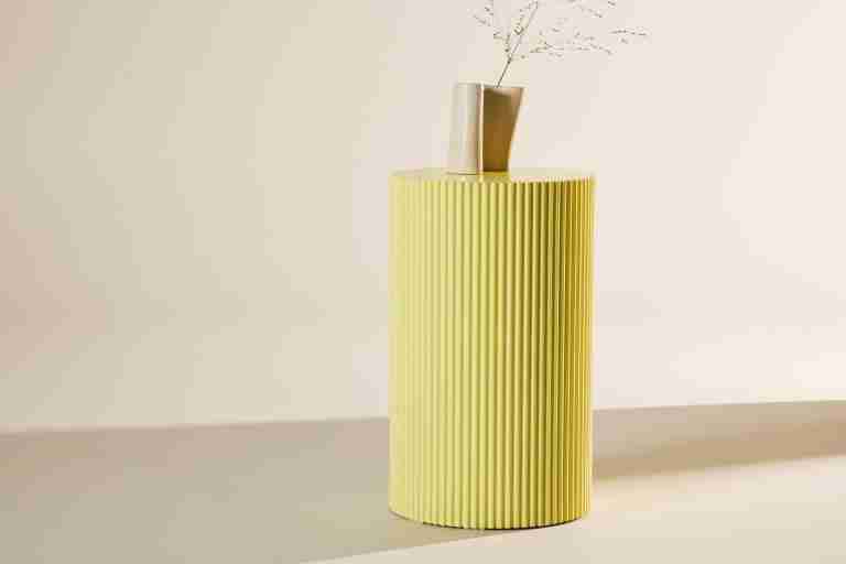 Nohr Ronde Bijzettafel 'Mistina' 30cm, kleur Lichtgeel