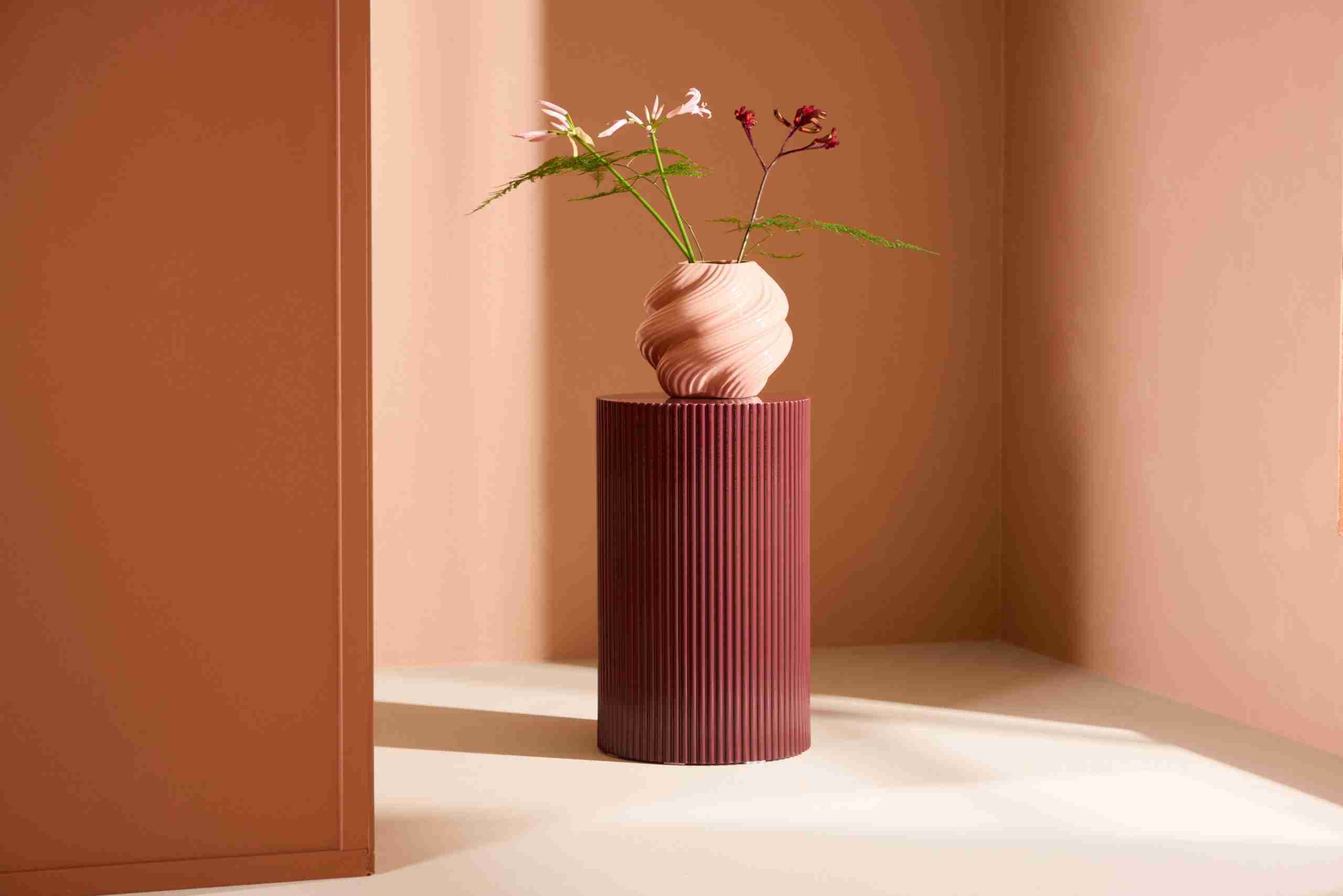 Nohr Ronde Bijzettafel 'Mistina' 30cm, kleur Burgundy