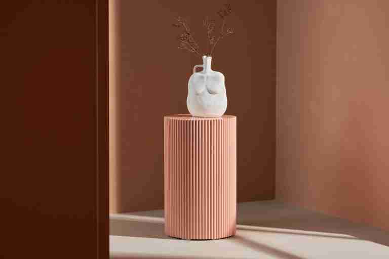 Nohr Ronde Bijzettafel 'Mistina' MDF, 30cm, kleur Peach