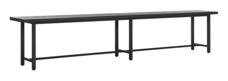 DTP Home Eetkamerbank 'Beam' Teakhout, 240cm, kleur Zwart