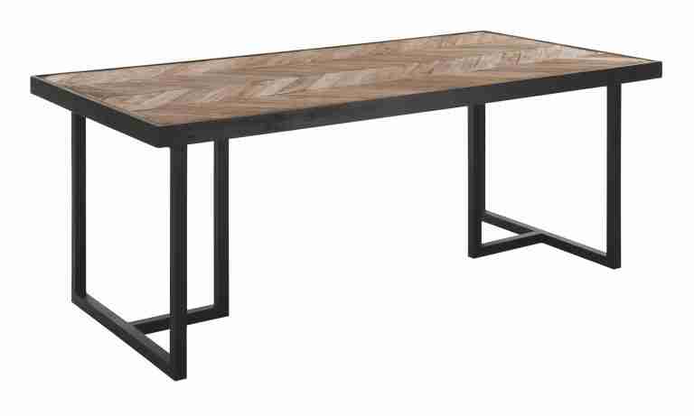 DTP Home Eettafel 'Criss Cross' Hout en staal, 200 x 100cm