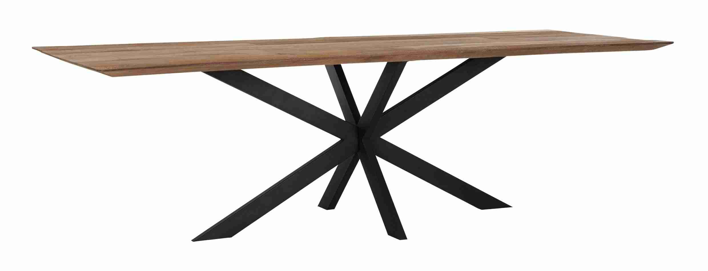 DTP Home Eettafel 'Curves' Teakhout, 260 x 100cm, kleur Naturel