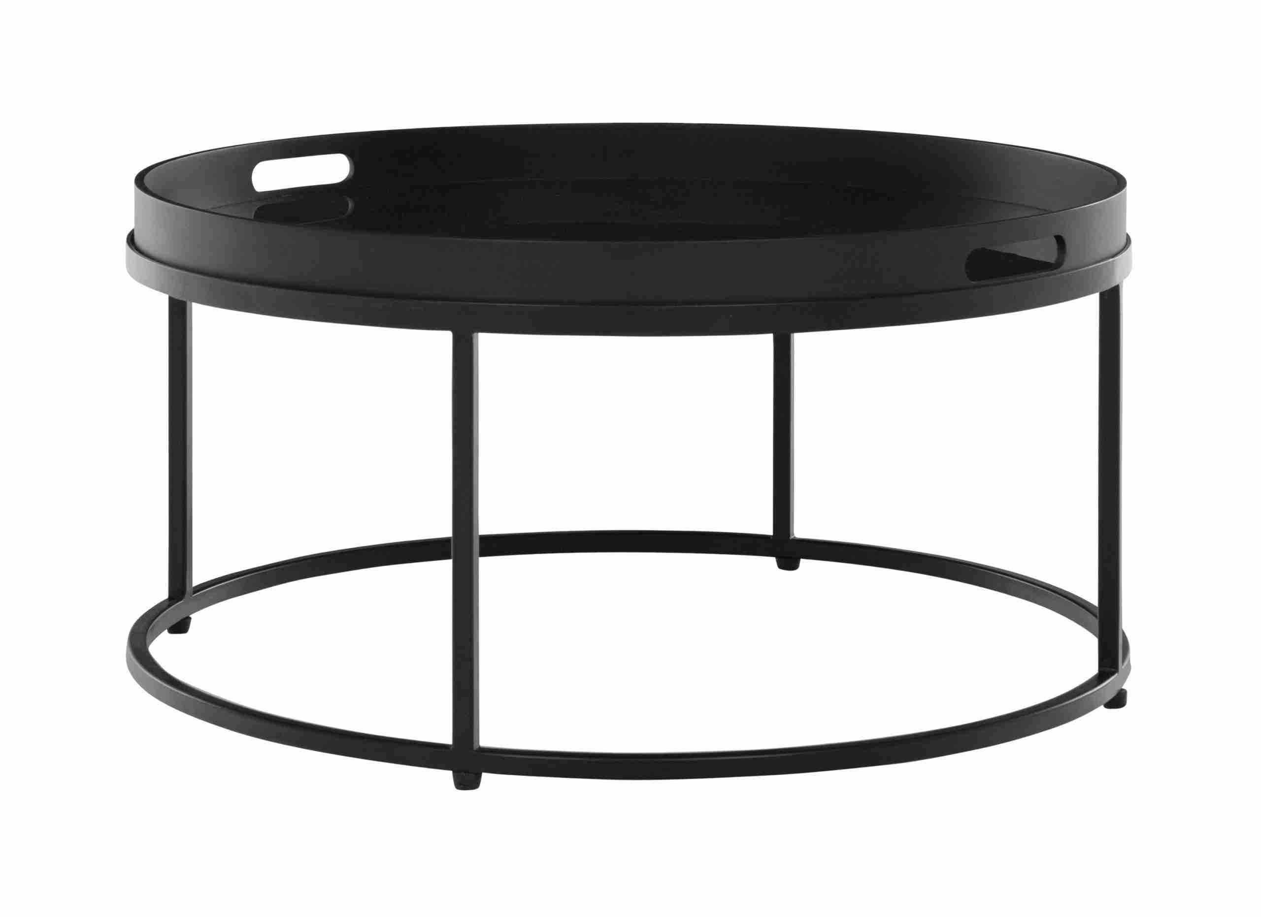 MUST Living Salontafel 'Golden Fiber' 75cm, kleur Zwart
