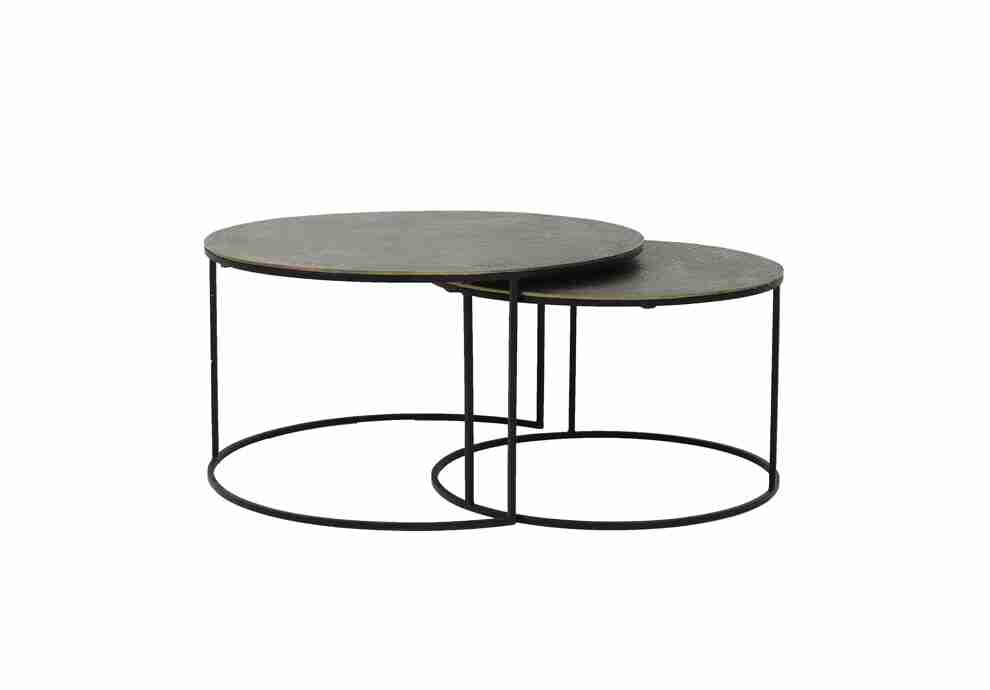 Light & Living Salontafel 'Rengo' Set van 2 stuks, kleur Antiek Brons