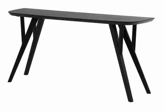 Light & Living Sidetable 'Quenza' Acaciahout, 160cm, kleur Mat Zwart