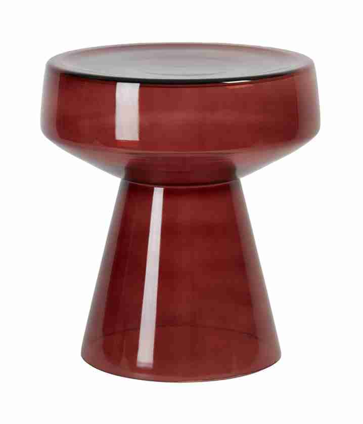 Light & Living Bijzettafel 'Dakwa' Ø37cm, kleur Bordeaux