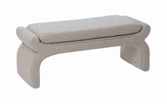 Light & Living Bankje 'Nafya' Bouclé, kleur Taupe