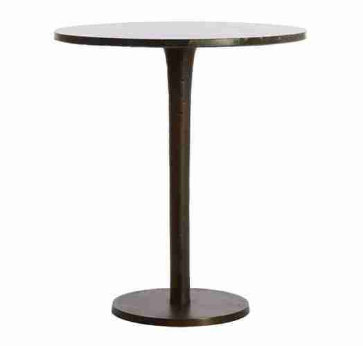 Light & Living Ronde Bijzettafel 'Pazo' 48cm, kleur Donkerbruin