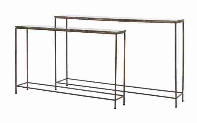 Light & Living Sidetable 'Morena' Set van 2 stuks, Marmer, kleur Bruin