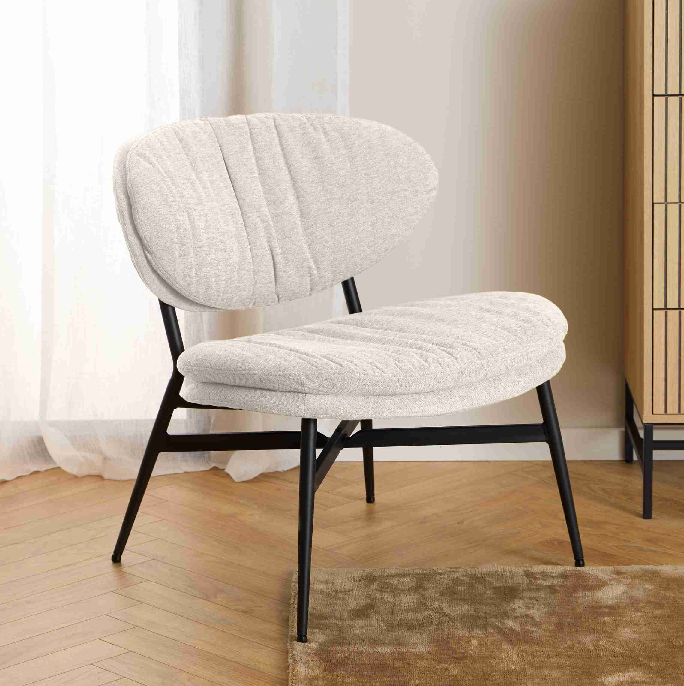 Bendt Fauteuil 'Angelia' Chenille, kleur Beige