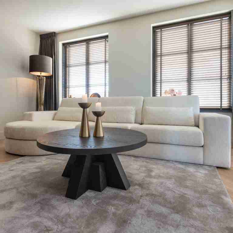 Richmond Loungebank 'Felix' Links, Chenille, kleur Wit