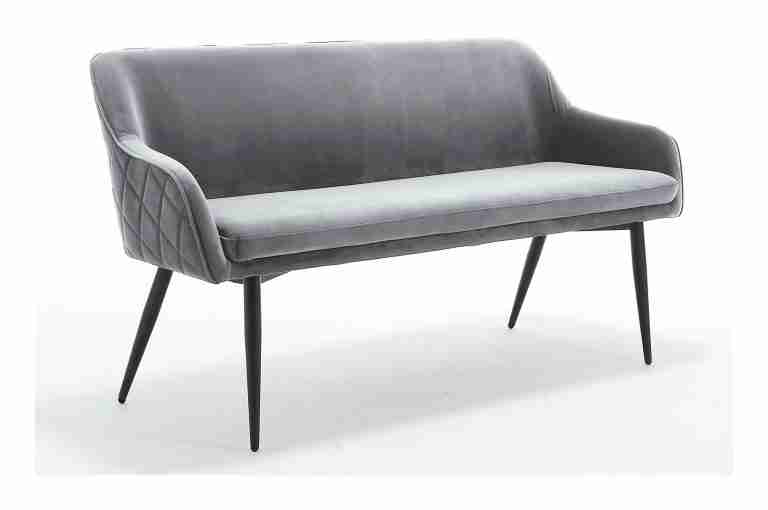 Artistiq Eetkamerbank 'Tynise' Velvet, kleur Grijs