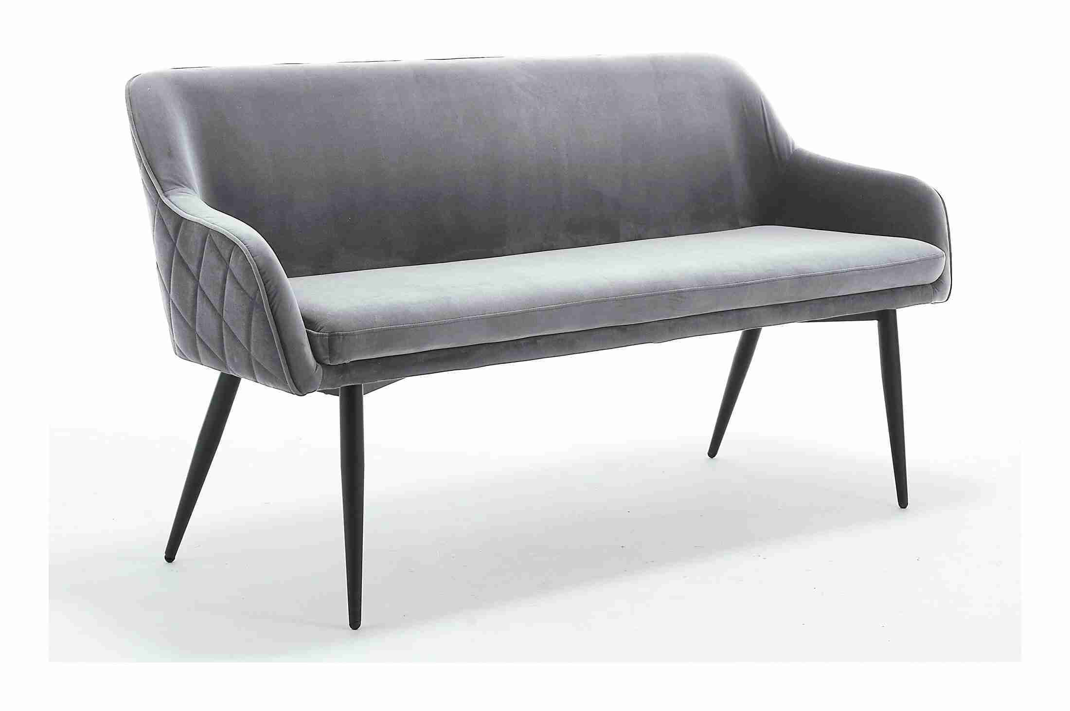 Artistiq Eetkamerbank 'Tynise' Velvet, kleur Grijs