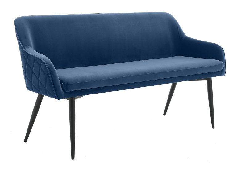 Artistiq Eetkamerbank 'Tynise' Velvet, kleur Blauw