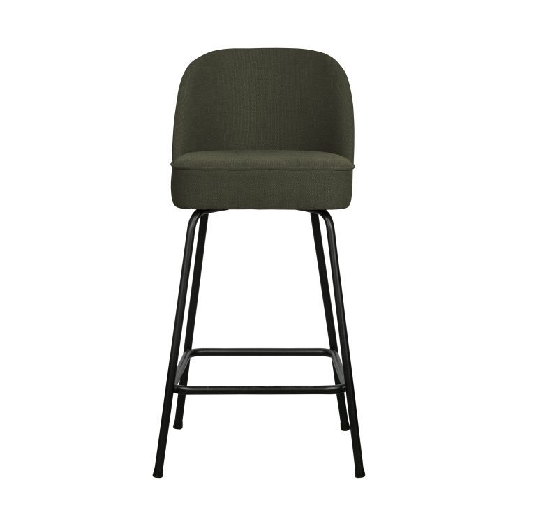 WOOOD Barkruk 'Vogue' Woven, kleur Warm Groen (zithoogte 65cm)