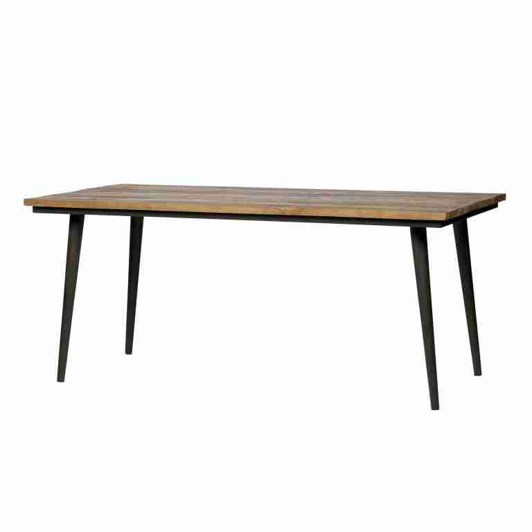 WOOOD Eettafel 'Guild' 220 x 90cm, kleur Zwart
