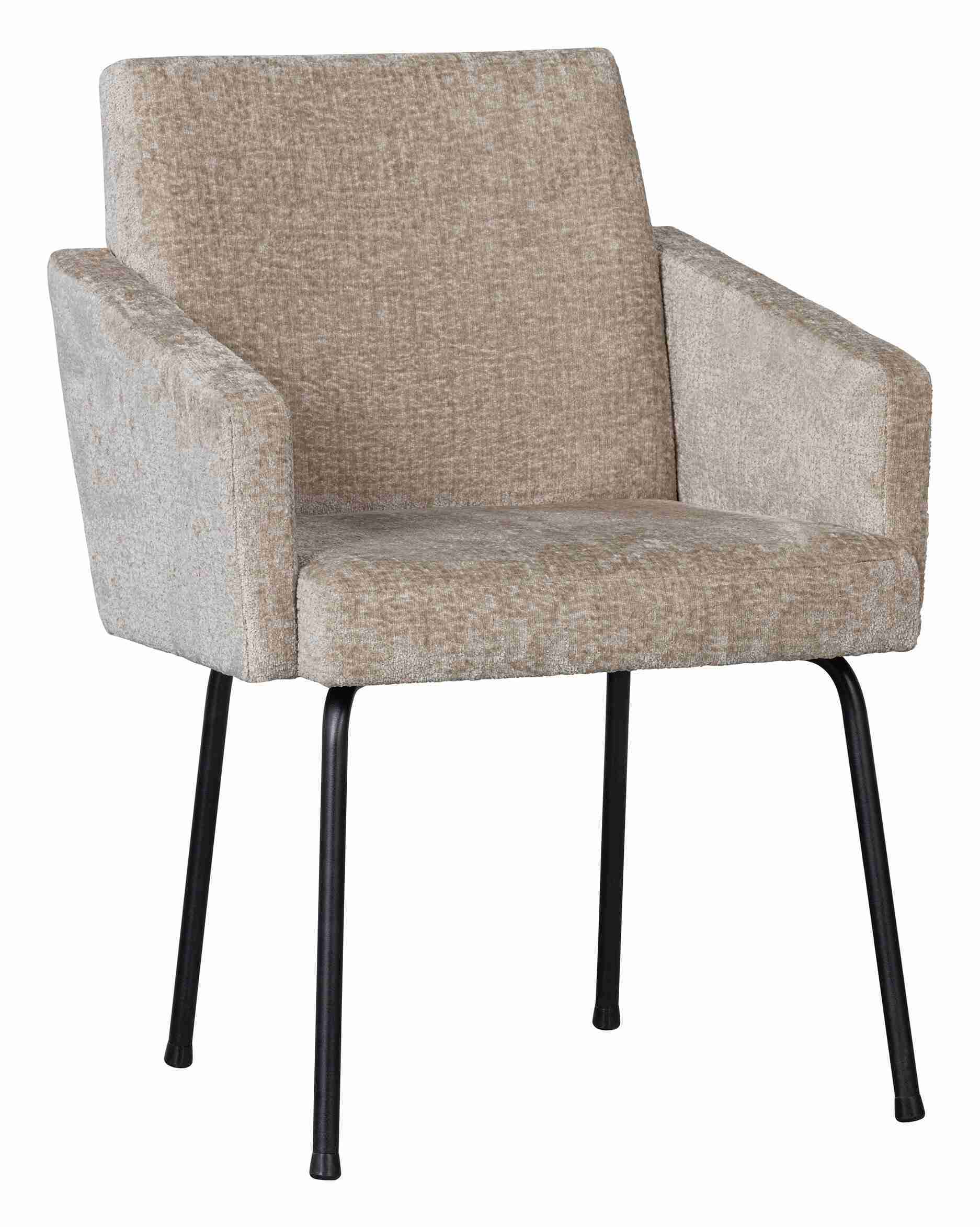 WOOOD Eetkamerstoel 'Mount' Chenille, kleur Naturel