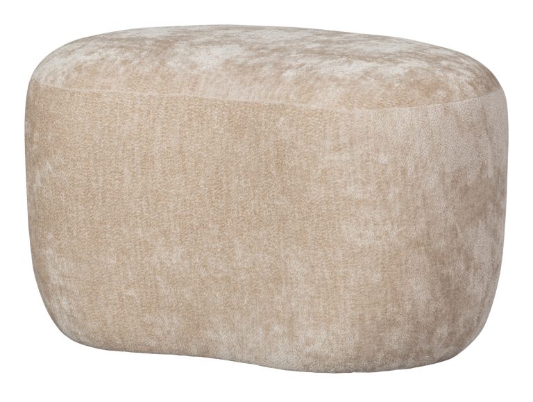 WOOOD Organische Poef 'Popular' Chenille, kleur Naturel