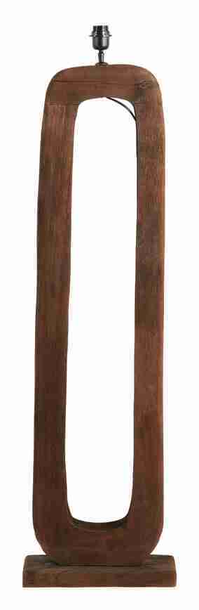 Light & Living Vloerlamp 'Kelafo' Mangohout, 125cm (excl. kap), kleur Bruin