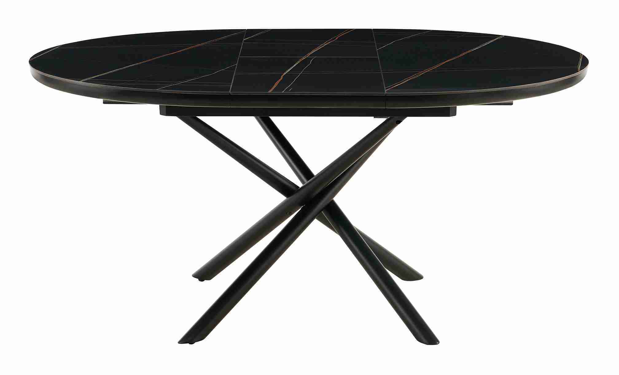 Artistiq Uitschuifbare Eettafel 'Arminda' 120 / 160 x 120cm, kleur zwart