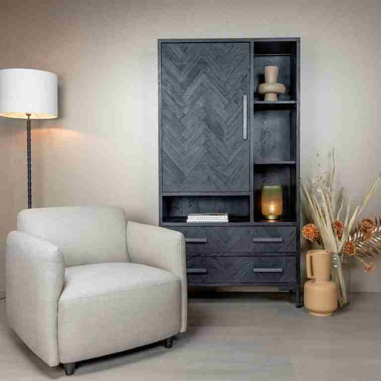Tower Living Fauteuil 'Bradfort' Geweven, kleur Off White