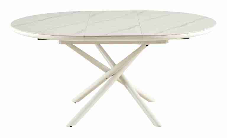 Artistiq Uitschuifbare Eettafel 'Arminda' 120 / 160 x 120cm, kleur wit
