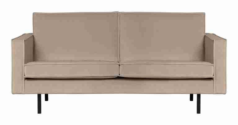 WOOOD 2,5-zits Bank 'Rodeo' Velvet, kleur Khaki