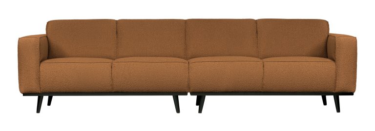 WOOOD Bank 'Statement' 4-zits, Bouclé, kleur Butter
