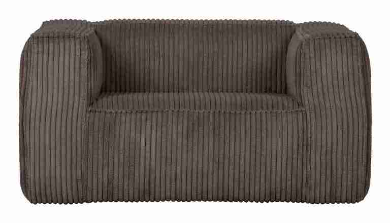 WOOOD Fauteuil 'Bean' Rib, kleur Mud