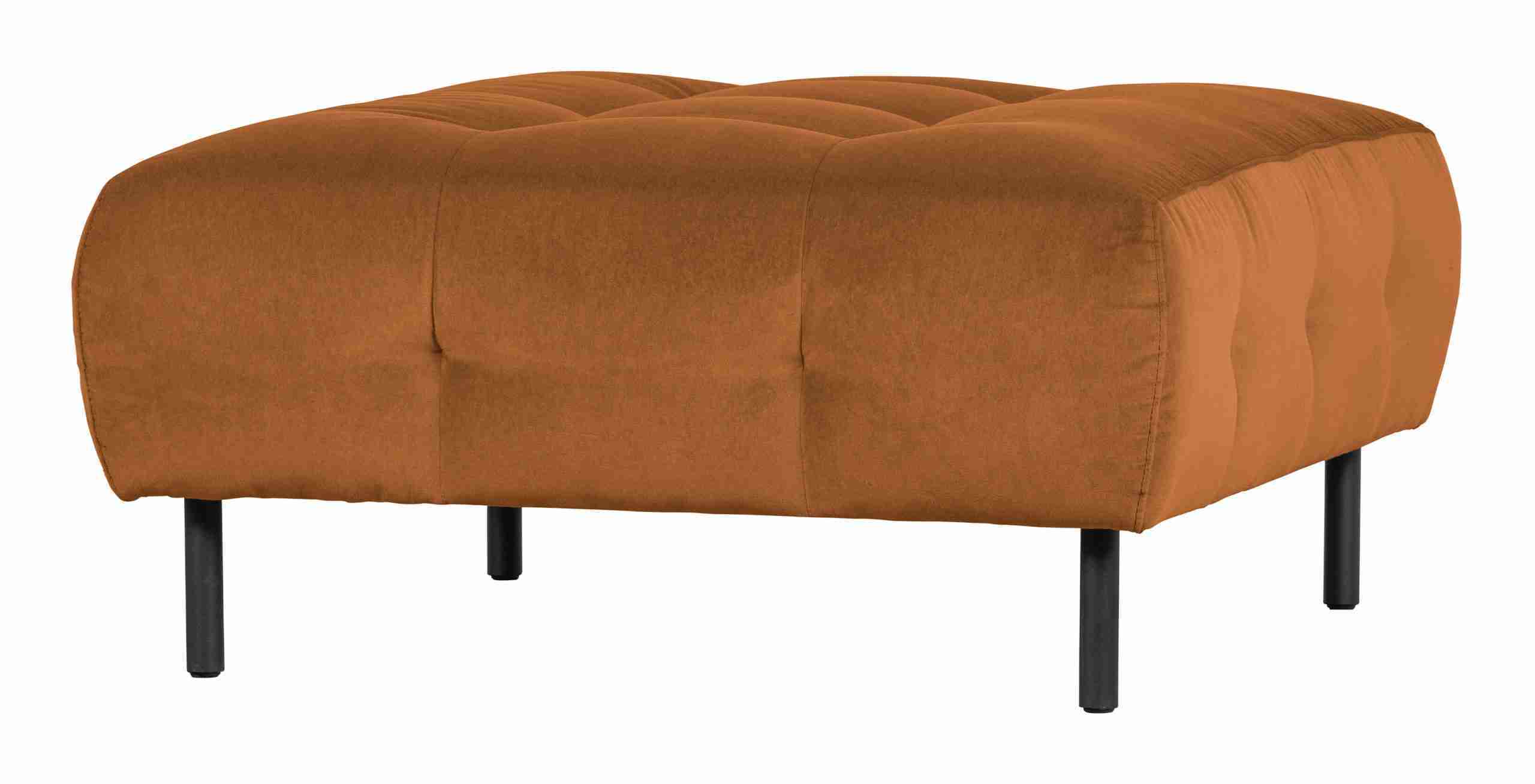 WOOOD Hocker 'Lloyd' Velvet, kleur Cinnamon