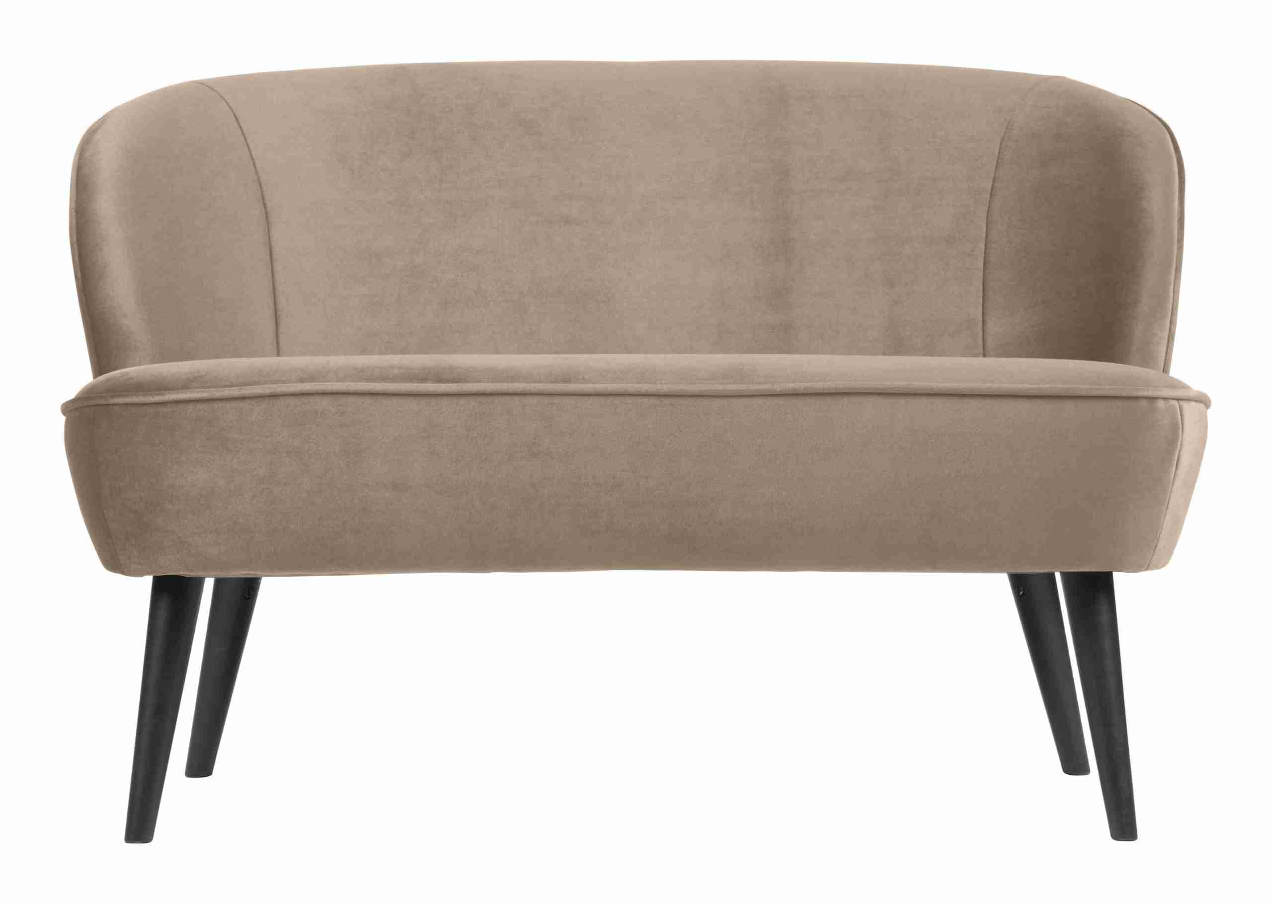 WOOOD Bankje 'Sara' Velvet, kleur Khaki