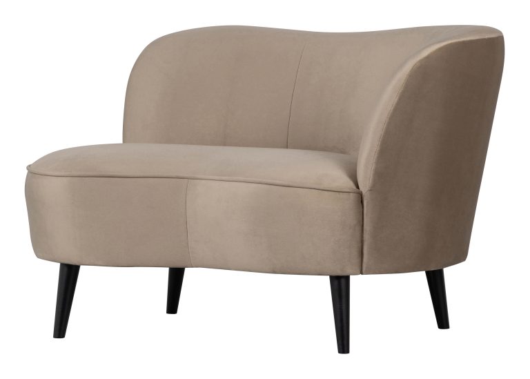 WOOOD Lounge Fauteuil 'Sara' Rechts, Velvet, kleur Khaki